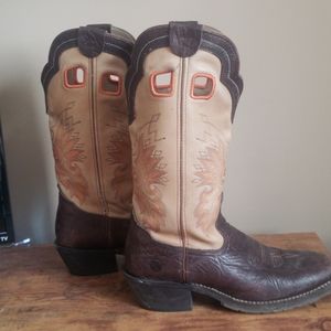 Cowboy Boots, Ariat Double H, 9.5D, Tan Orange